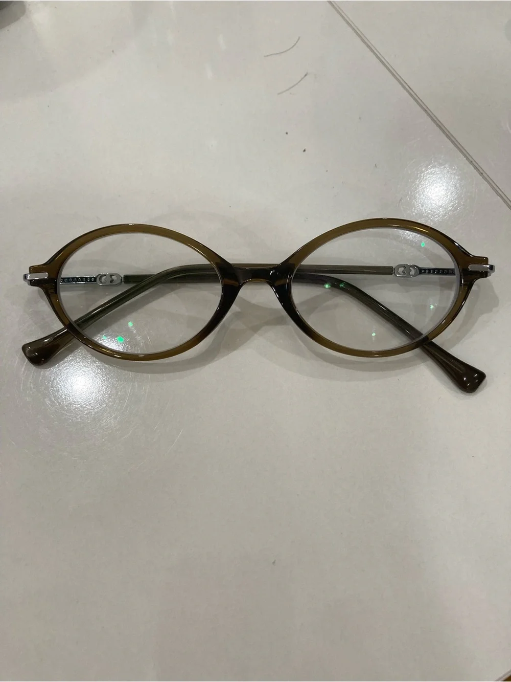 Classic Olive Brown Round Reading Glasses - Brand